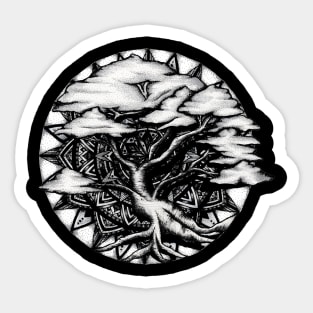 Bonsai Tree Mandala Sticker